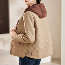 现货2023年冬季新款女装韩版保暖中长款羽绒棉女式棉衣 W5213