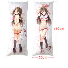 日漫等身抱枕动漫周边二次元游戏美女长抱双面桃皮绒双头枕套枕垫