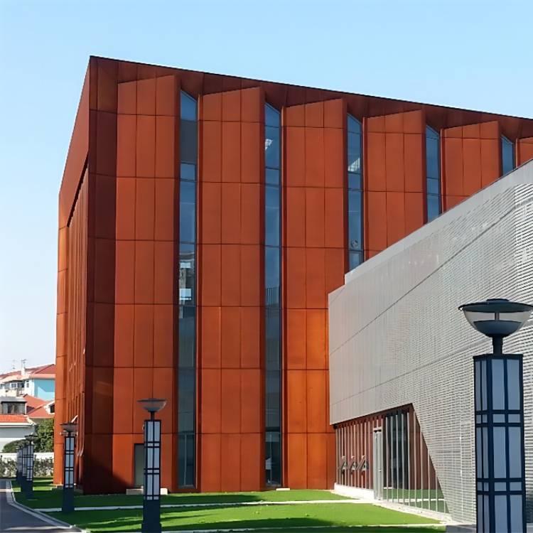 spa-h耐候钢板景观幕墙红锈屏风激光镂空铝单板幕墙304不锈钢景墙