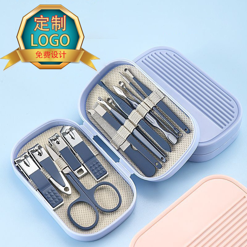 糖果色盒装指甲刀套装全套修甲美甲指甲剪学生宿舍指甲钳挖耳勺子