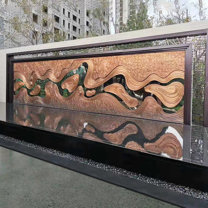 户外雕塑锻铜浮雕玻璃钢校园文化墙公园小区金属壁画设计制作