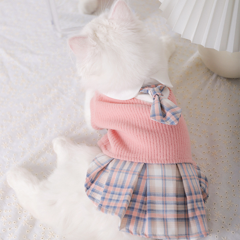 JK Dress Pet Teddy Corgi/French Bulldog Bichon Schnauzer Spring and Autumn Clothing Puppy Dog Comfortable Pet Princess Dress