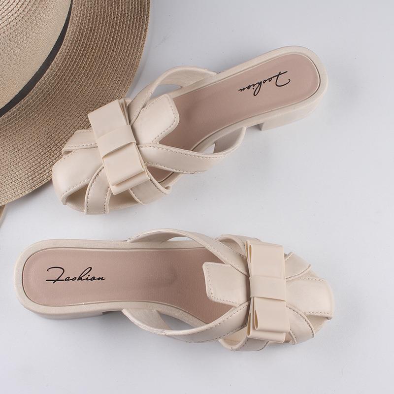 Heyada Summer Women's Half Slippers New Casual Outdoor Hollow Slippers Flat Women's Fashion Shoes Sandals