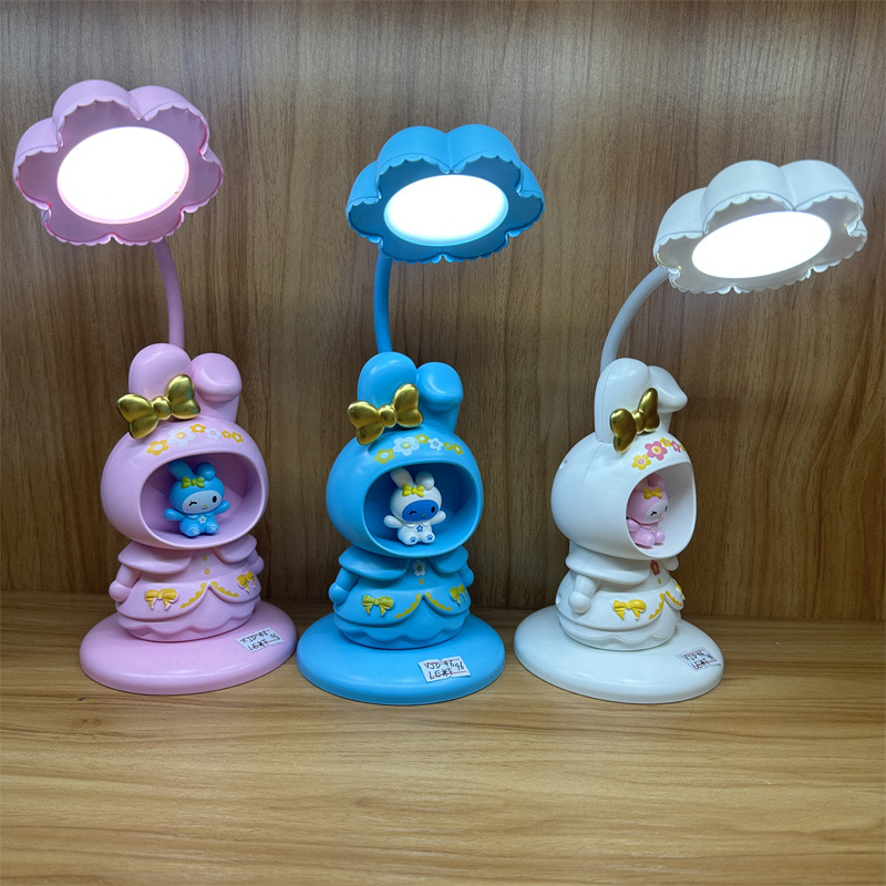 Cross-Border Sanrio Melody Table Lamp Led Desktop Decoration Coolomi Pen Planer Usb Charging Night Light Pencil Sharpener