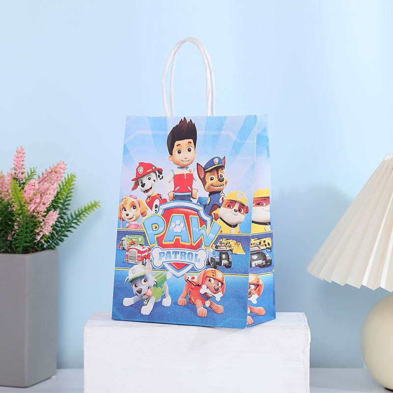 Children's Day Gift Handbag Cartoon Theme Kraft Paper Gift Bag Factory Wholesale Birthday Gift Bag