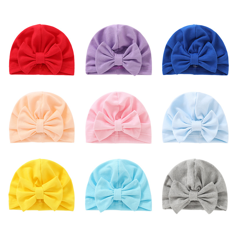 foreign trade european and american newborn baby cap big bow india baby hat baby knotted hat amazon 821018