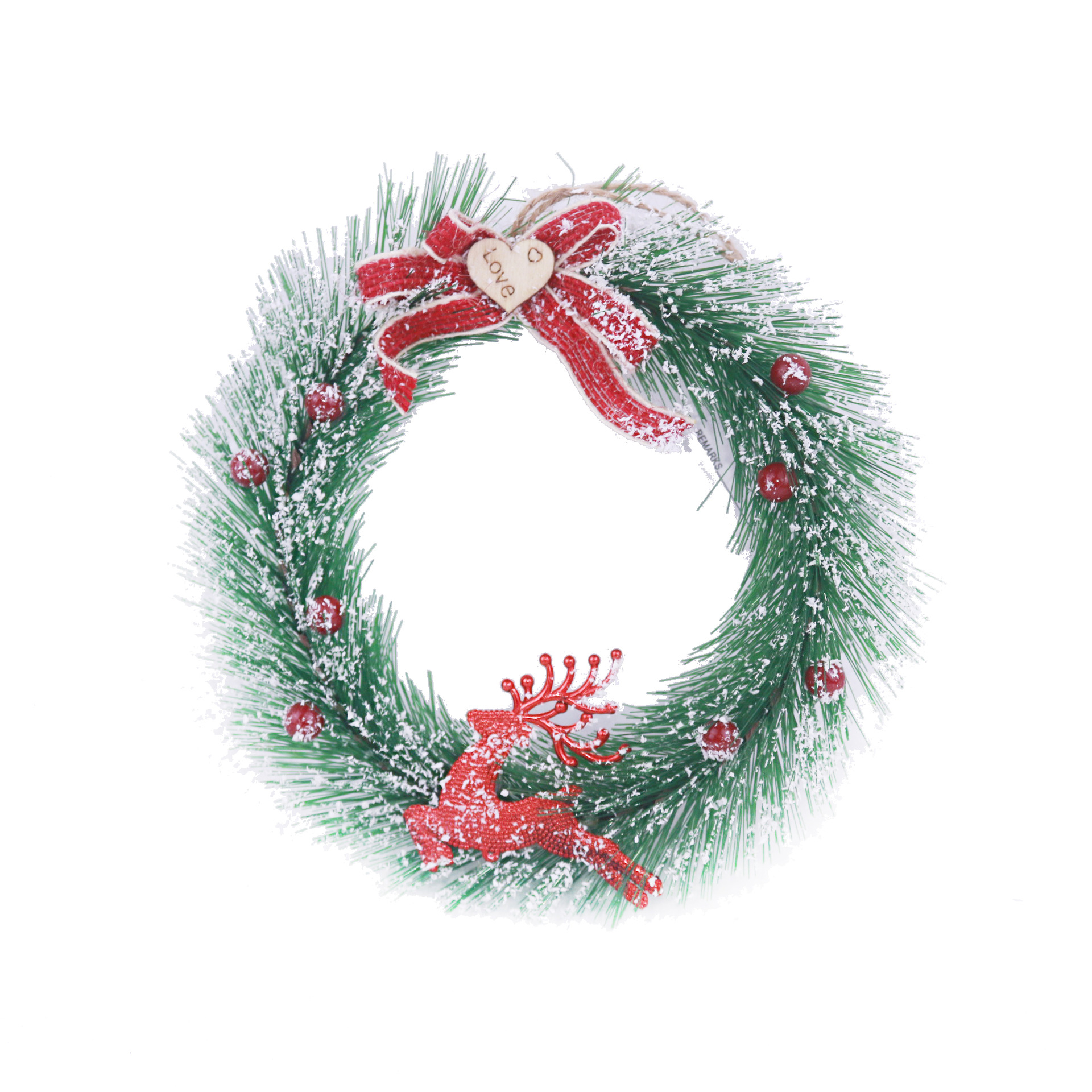 Christmas Garland Pendant 15/20/25cm Christmas Decorations Door Hanging Pendant Pvc Vine Ring Hotel Mall Layout