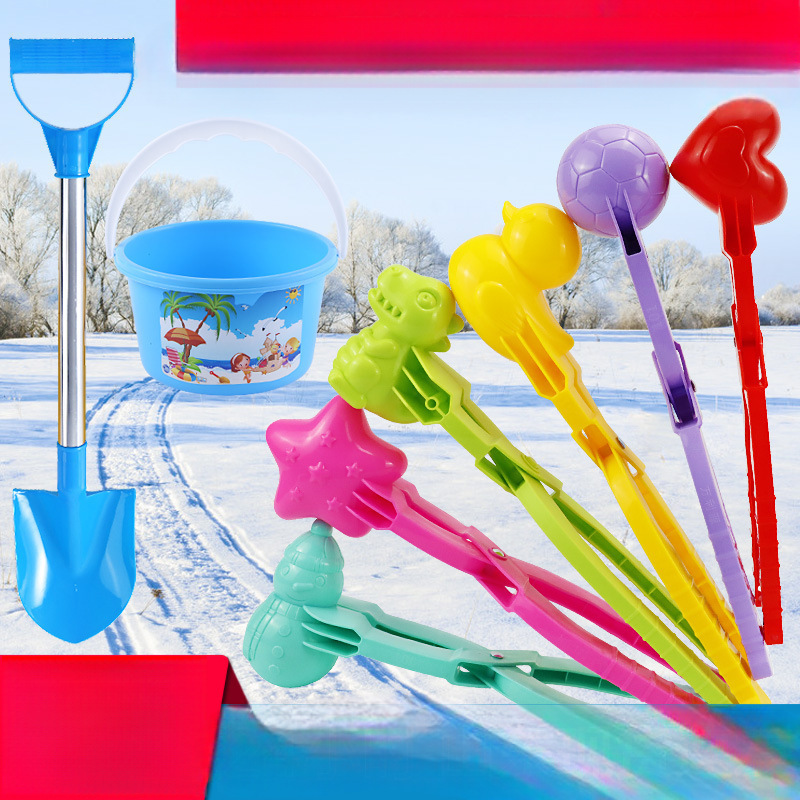 儿童雪球夹玩雪工具夹雪球神器雪夹子模具打雪仗下雪地玩具小鸭子