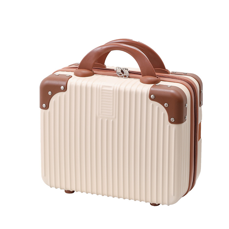 Retro Lightweight Suitcase Small Luggage 14-Inch Mini Cosmetic Case 16-Inch Suitcase Storage Suitcase with Combination Lock