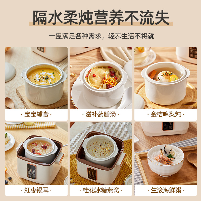 Bird's Nest Electric Stewpot Small Electric Stewpot Bird's Nest Stewpot Soup Pot Fantastic Congee Cooker Household Stew Cup Automatic