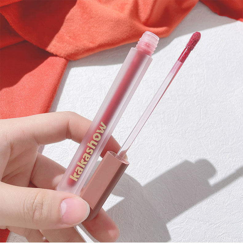 kakashow粉缎唇釉丝绒哑光唇釉显白口红保湿不易沾杯唇彩空气唇釉