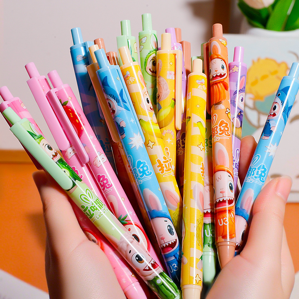 小学生针管可擦笔批发可爱卡通兔兔直杆女生热按动中性笔0.5MM笔