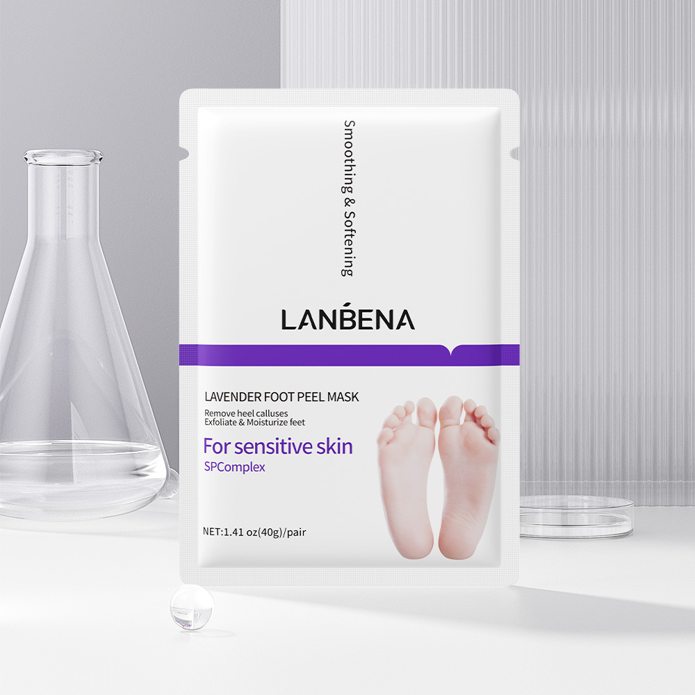 Lanbena Lavender Foot Peel Mask Lavender Foot Mask (New Packaging) Foreign Trade Cross-Border