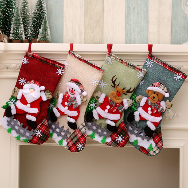 Christmas Decoration Supplies Santa Claus Little Socks Christmas Tree Pendant Christmas Stockings Gift Bag Christmas Bag