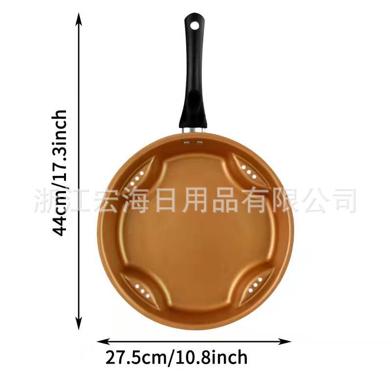 Customized New Product Stretch Aluminum Air Fry Pan Cooper US Southeast Asia Hot Sale Dry Stew Pot Bakelite Handle