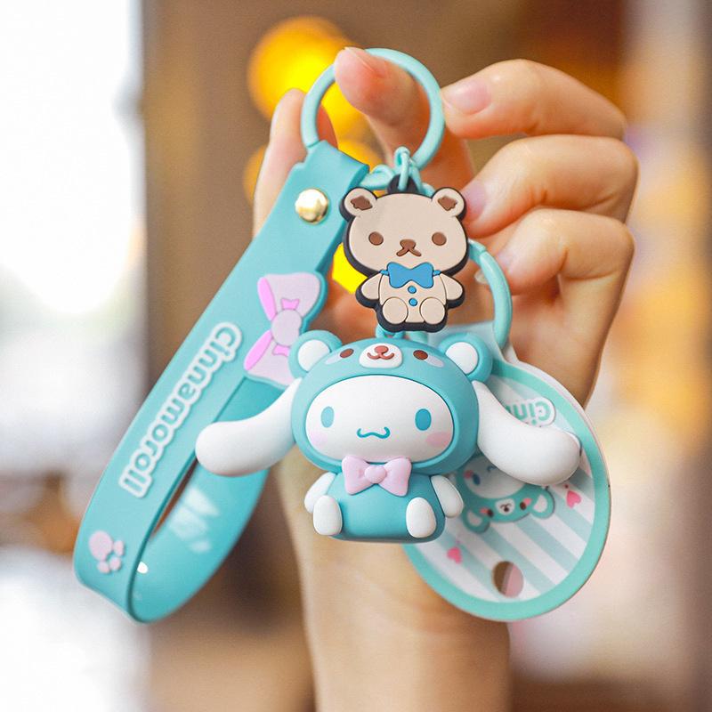 Sanrio Animal Clothing Series Pendant Melody Clow M Keychain Schoolbag Cartoon Girl Small Gift Wholesale