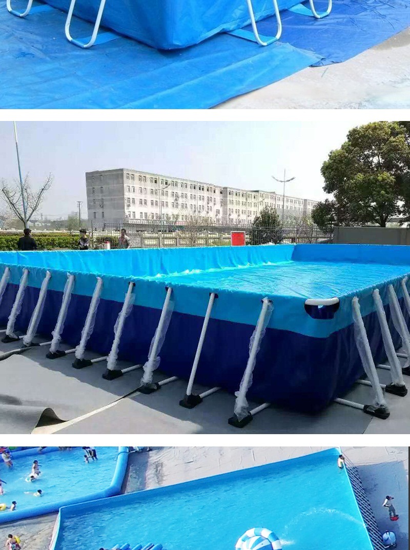 大型移动支架游泳池 水上乐园支架水池充气泳池 移动游乐设备厂