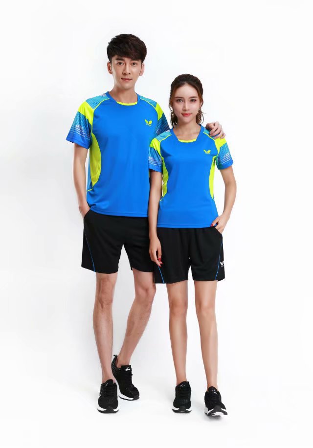 热销款蝴蝶乒乓球服套装男女儿童短袖短裤运动服青少年训练比赛服