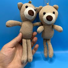 可爱小号毛线熊挂件毛绒玩具小熊公仔包包服装配饰熊熊玩偶小娃娃