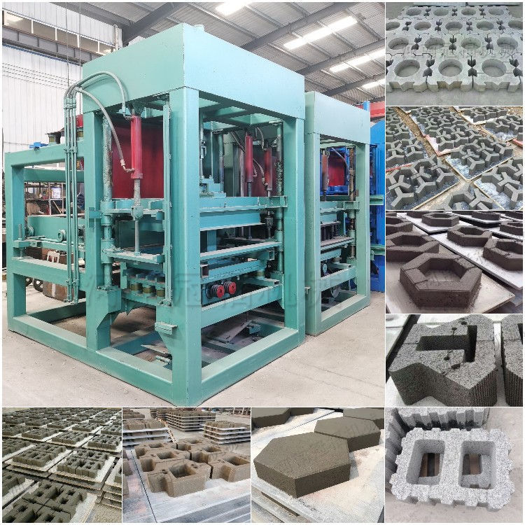 护坡砖机 冠福全自动水泥六角砖机 连锁工字砌块机-阿里巴巴