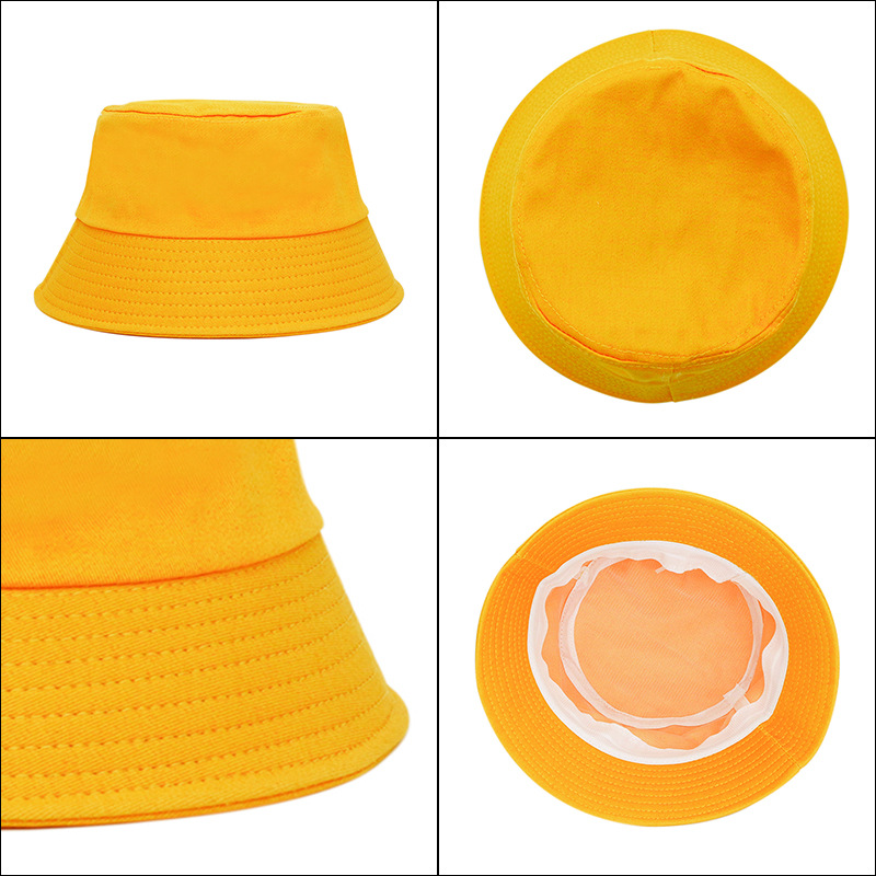 Light Plate Fisherman Hat Basin Hat Embroidered Logo Printing Fishing Hat Female Cotton Sun Protection Sunshade Fisherman Hat Wholesale