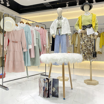 一二线品牌剪标出口外贸撤柜尾单时简约收腰便宜女装连衣裙批发