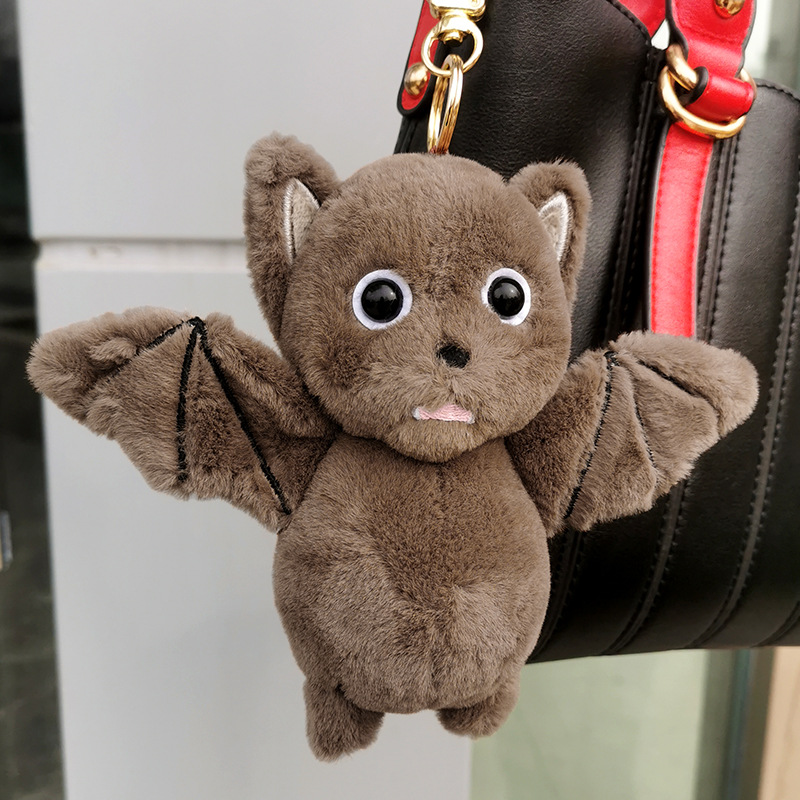 柔软可爱奶凶蝙蝠毛绒公仔书包挂件钥匙扣玩具万圣节礼品跨境厂批