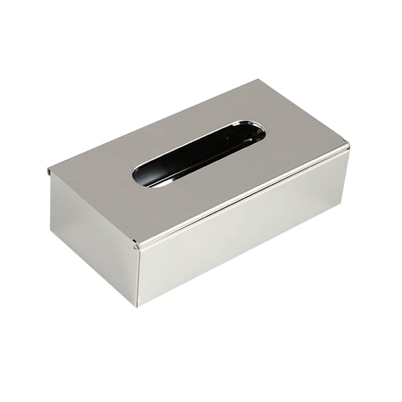 Stainless Steel Large Tissue Box Large Paper Extraction Box Hotel Tissue Box Household Toilet Paper Box Wall-Mounted Bathroom Tissue Box