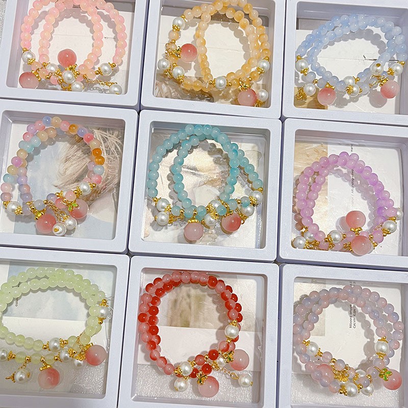 Factory Direct Sales New Two-Tone Gradient Bracelet Women's Fashion Simple Ins Crystal Jewelry Student Jewelry Wholesale