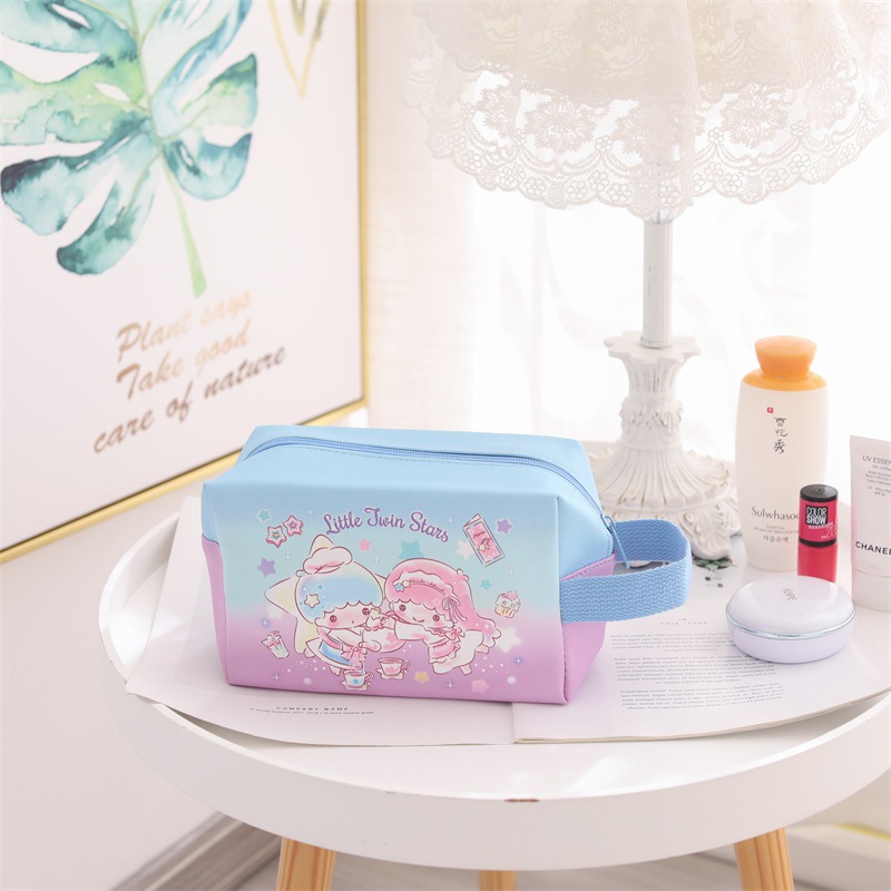 Japanese Cartoon Cinnamoroll Babycinnamoroll Large Capacity Portable Cosmetic Bag Dream Clow M Leather Student Pencil Case Stationery Case