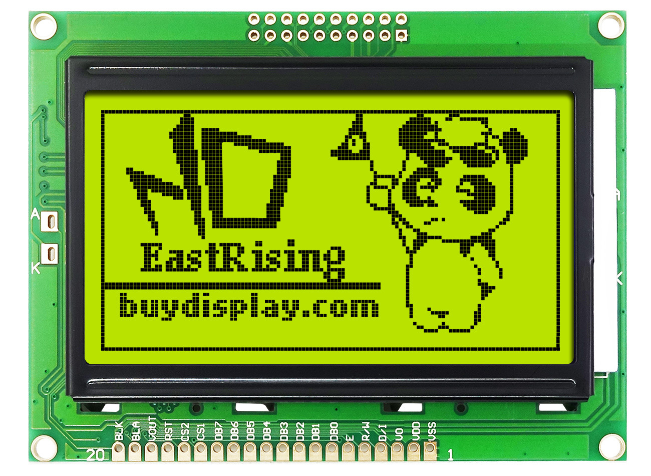 9寸12864液晶屏/128x64图形点阵液晶模块/黄绿底蓝黑字