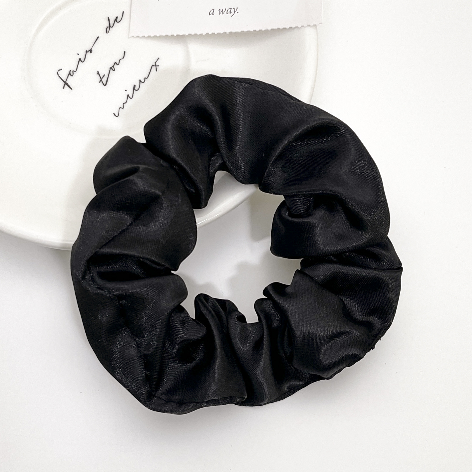 Cross-Border European and American Satin Pork Intestine Hair Band Foreign Trade Hairtie Headdress Flower Amazon Rubber Band Hair Ring Hair Accessories Wholesale