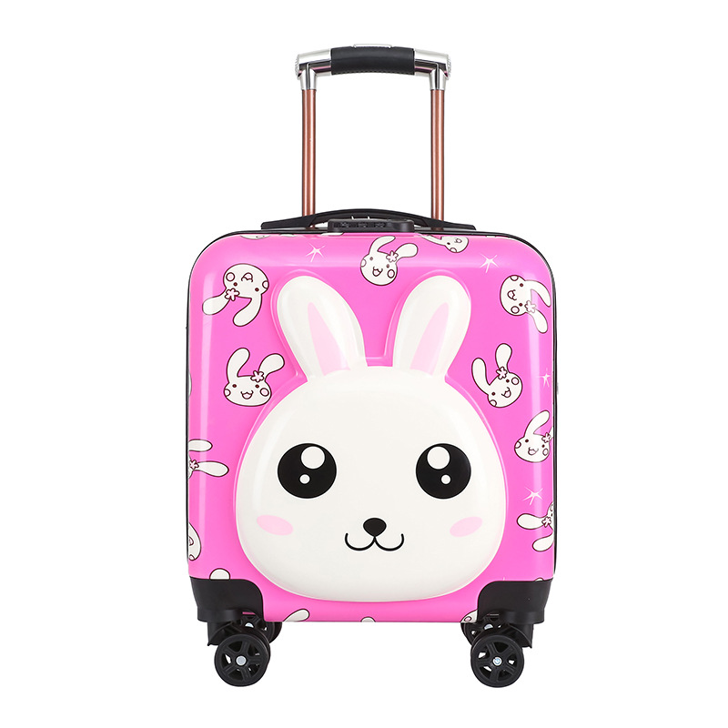 Children's Trolley Case 3d Cartoon Luggage New Cute Universal Wheel Gift Printed Logo18-Inch Boarding Bag