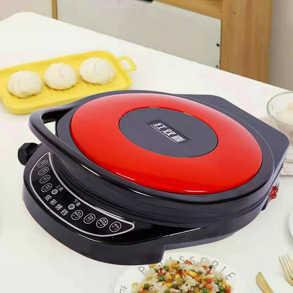 红双喜电饼铛加大号家用台式煎饼机双面加热加深烤饼锅自动温控