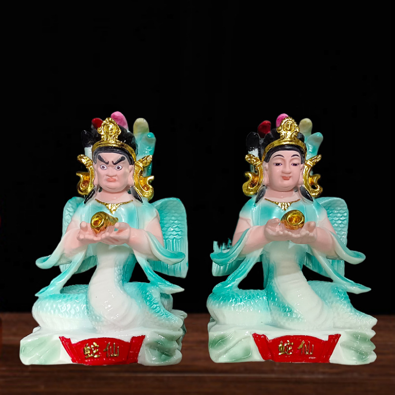 蛇仙太爷太奶神像12英寸保家用供奉东北四大家族树脂佛像摆件