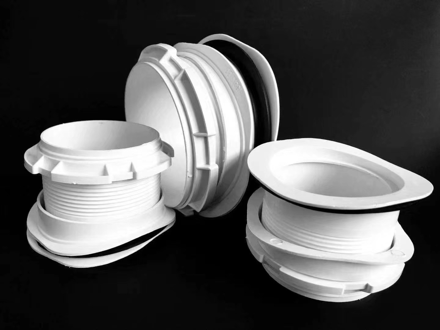 pvc塑料检查井马鞍接头排污检查口市政工程马鞍卡弧形大小接头马