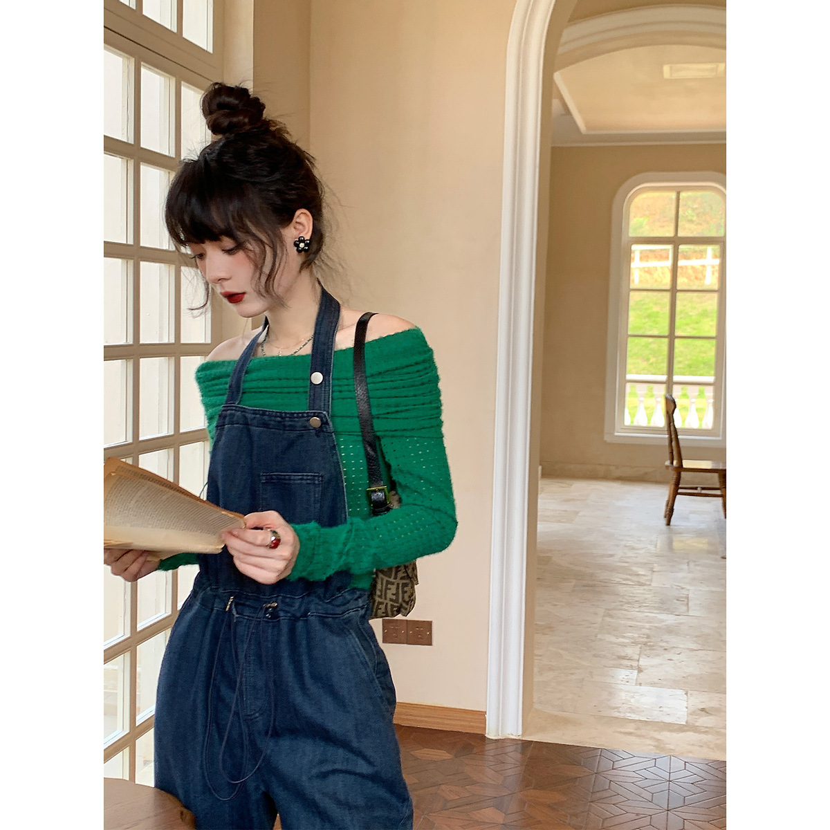 牛仔背带裤女长裤子图片-海量高清牛仔背带裤女长裤子图片大全 - 阿里