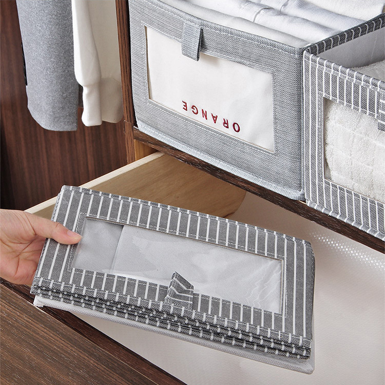 non-woven cloth storage box foldable organizing storage box cloakroom storage box drawer-type non-lid storage box wholesale