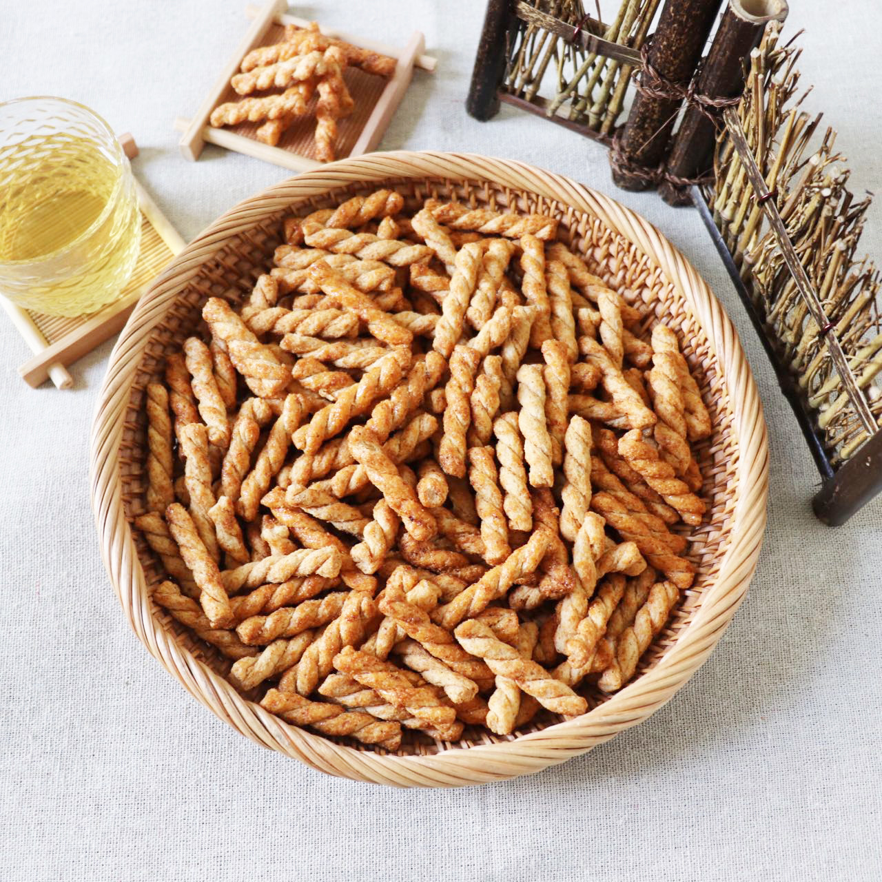 福太合手工小麻花260g酥脆袋装追剧休闲零食 整箱批发