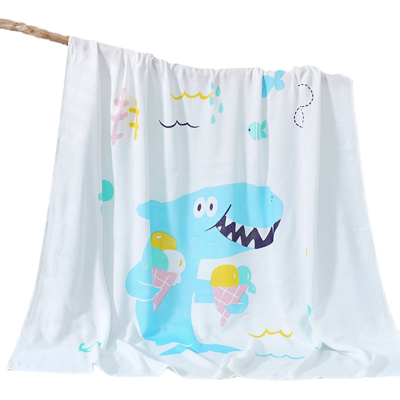 Wholesale Kindergarten Children Cartoon Animal Bath Towel Baby and Infant Soft Children's Quilts Newborn Cotton Cloth Gro-Bag Cover Blanket