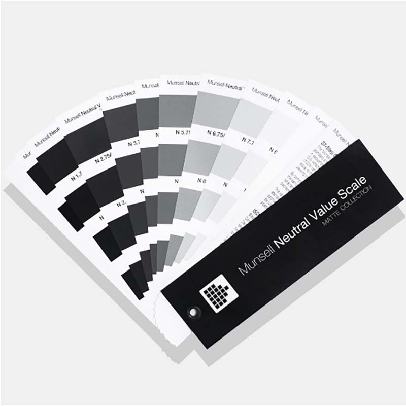 潘通蒙赛尔pantone明度精选哑光色卡本m50135黑白灰系列色板册