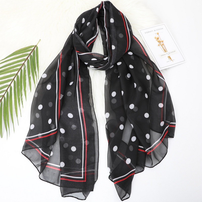 2022 New Chiffon Silk Scarf Women's Letter All-Match Scarf Spring and Summer Sunscreen Shawl Autumn and Winter Decoration Scarf