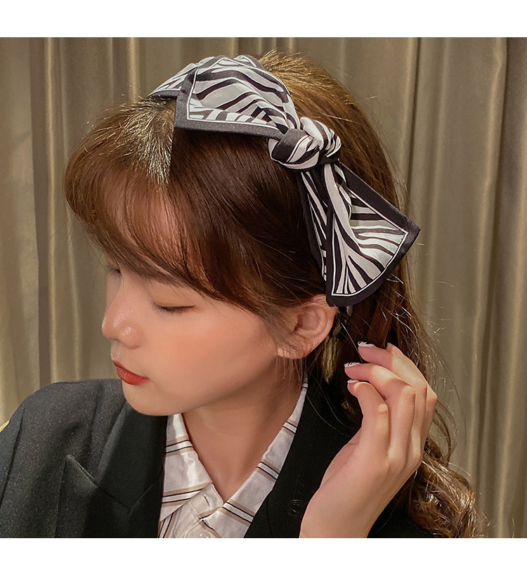 丝巾法式复古发饰发带女网红ins风领结飘带发箍蝴蝶结发圈绑发带