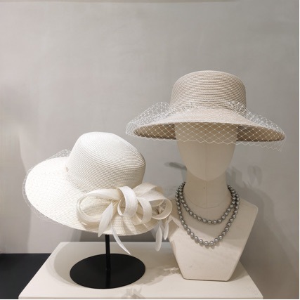 t欧式帽子女款夏复古礼帽网纱太阳帽子女士渔夫帽防晒遮阳帽-阿里巴巴
