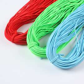 圆皮筋串珠绳彩色圆松紧带diy吊牌发圈乳胶绳弹力绳鞋带手工配件
