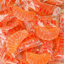 网红老式桔子味软糖橘子软糖瓣过新年货糖果怀旧零食散装喜糖批发