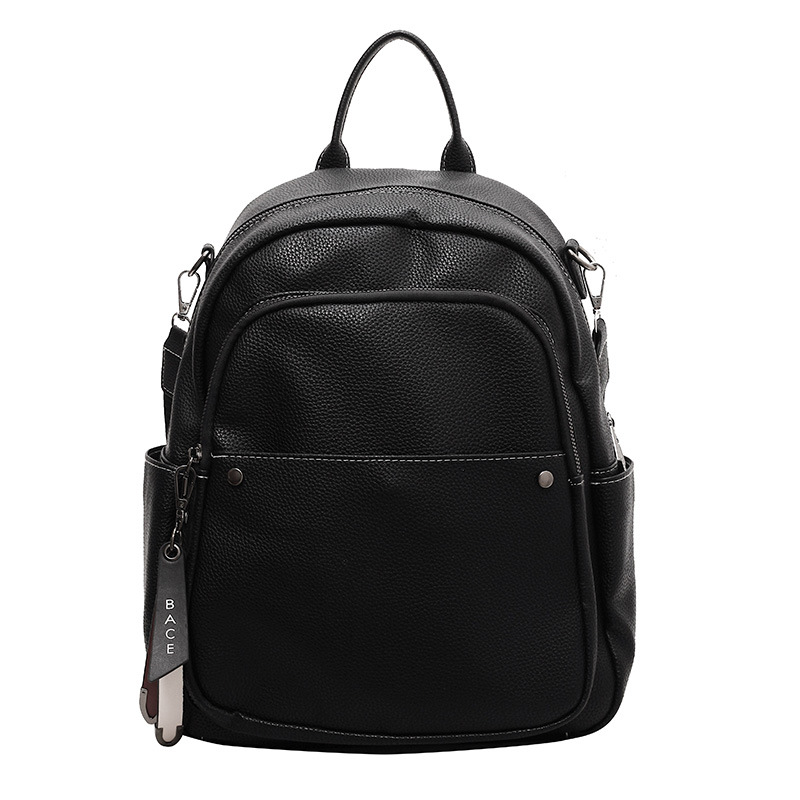 Backpack New Popular Fashion Solid Color Travel Bag Popular Texture Backpack