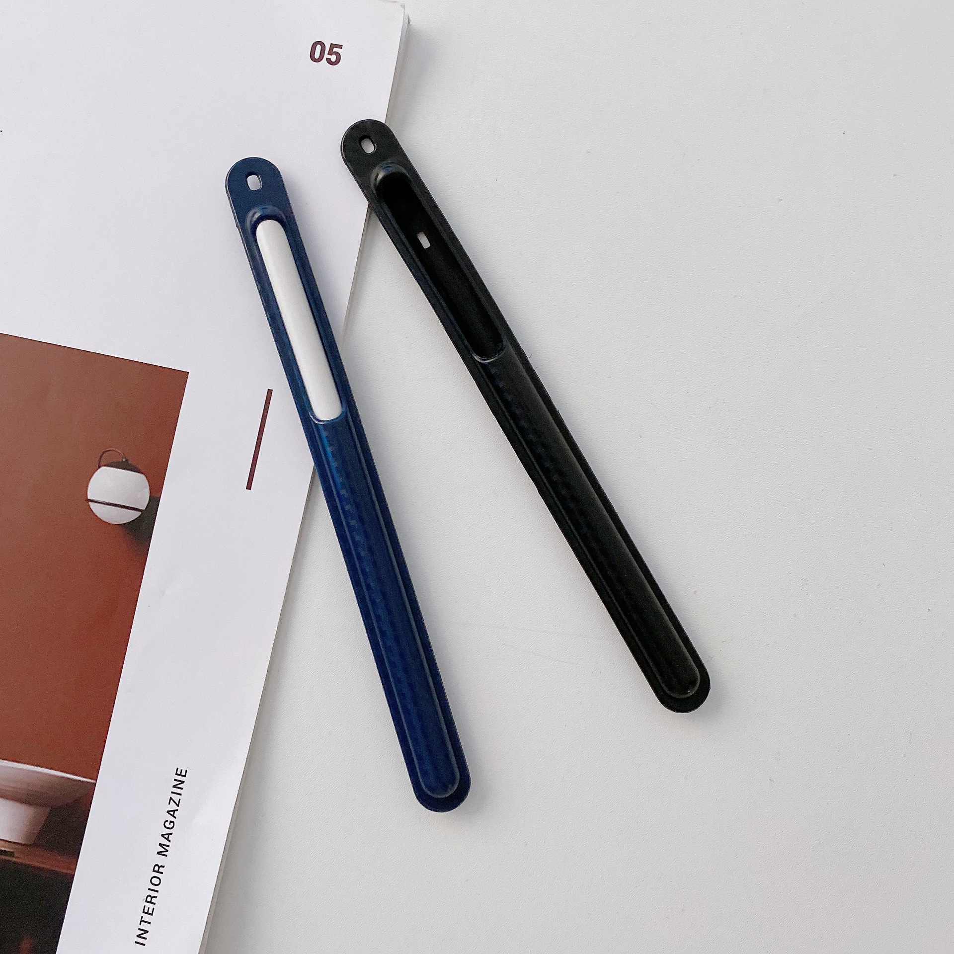 适用apple pencil苹果笔套2代1防摔挂钩ipad平板笔套碳纤维纹路