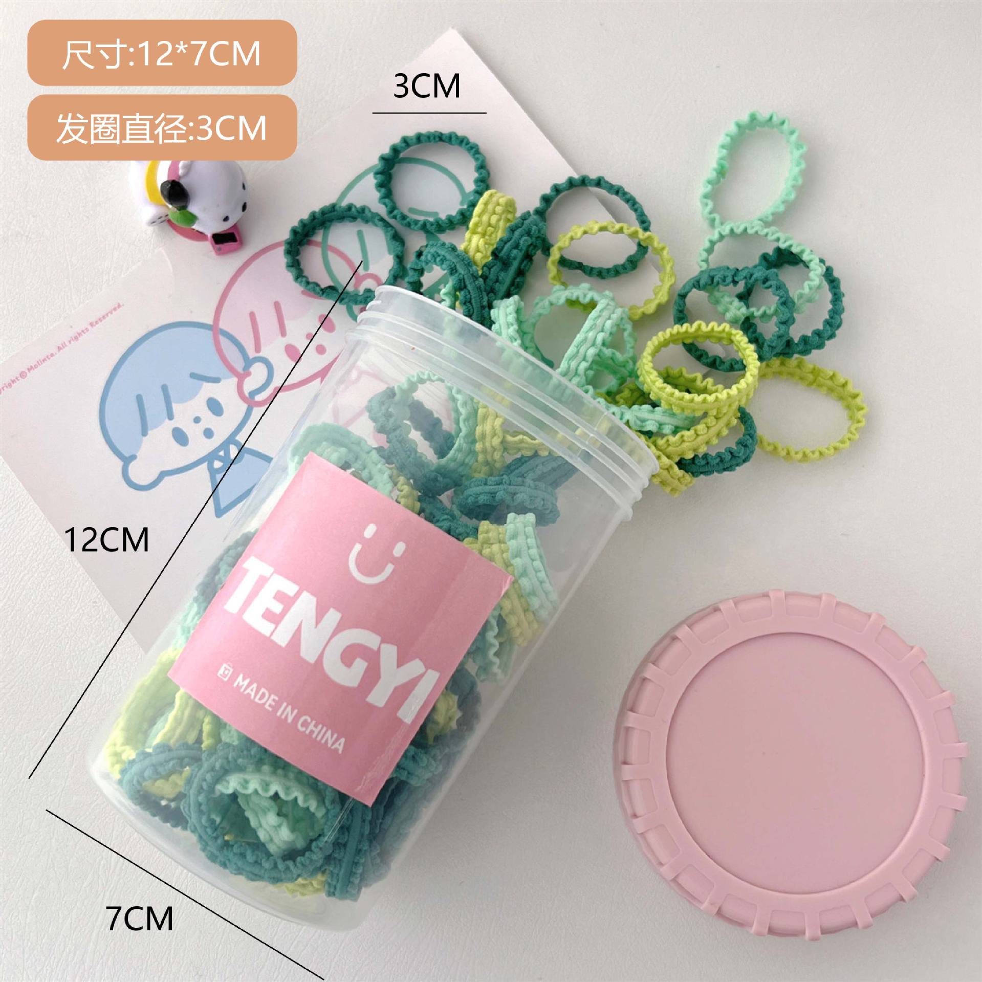 Girls' Rubber Band Does Not Hurt Hair Color Good-looking Canned Lace Hair Rope High Elasticity Hair Ring Baby Hair Ties