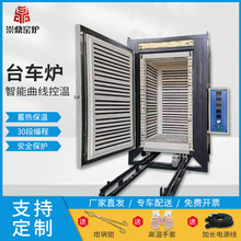 洛阳崇鼎大型工业快速淬火回火加热推板窑炉台车电炉轨道式台车炉
